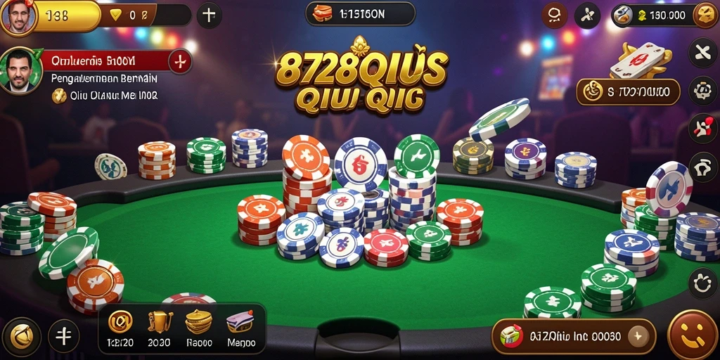 Tampilan menarik gameplay QiuQiu di 8728SLOTS.