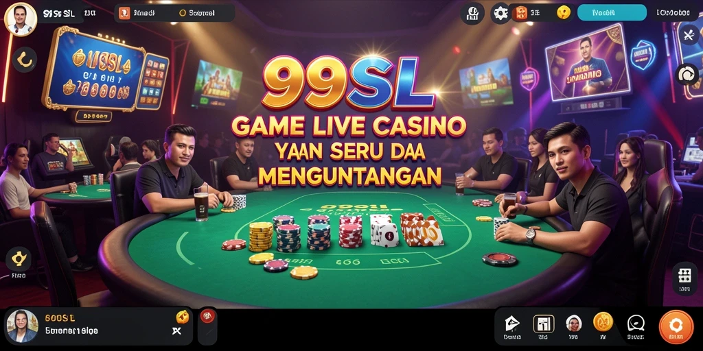 Tampilan gameplay Live Casino yang menarik dan interaktif dalam aplikasi 99SL.