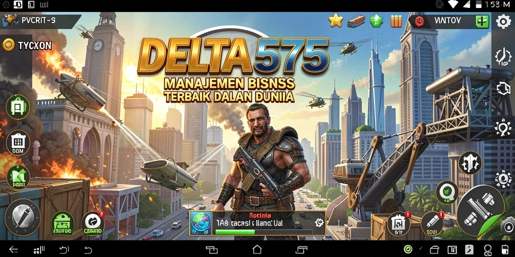 Tampilan gameplay DELTA575 yang menawan dan strategis.