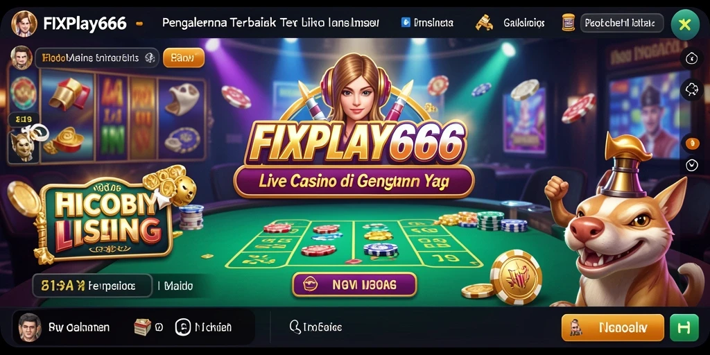 Tampilan gameplay Live Casino yang mendebarkan di FIXPLAY666.