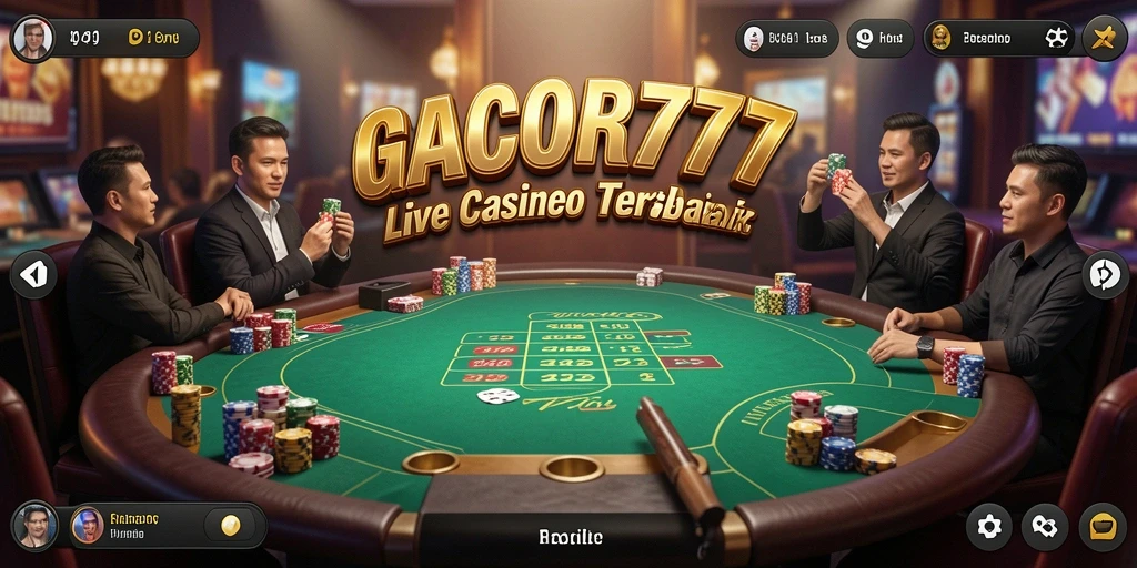 Tampilan gameplay Live Casino GACOR777 dengan dealer profesional dan interaksi nyata.