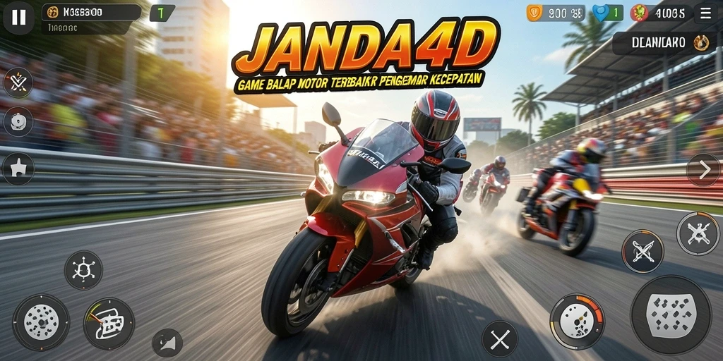 Gameplay JANDA4D yang mendebarkan saat balapan motor.