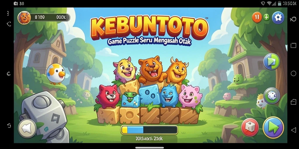 Tampilan gameplay KEBUNTOTO dengan teka-teki menarik.