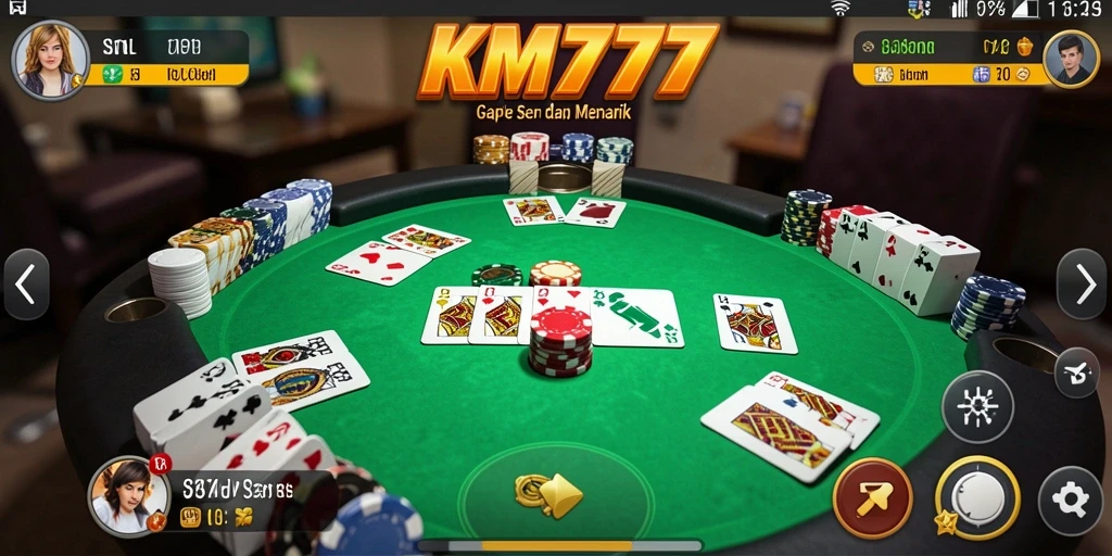 Tampilan gameplay Gaple yang seru dan interaktif dari KM777.