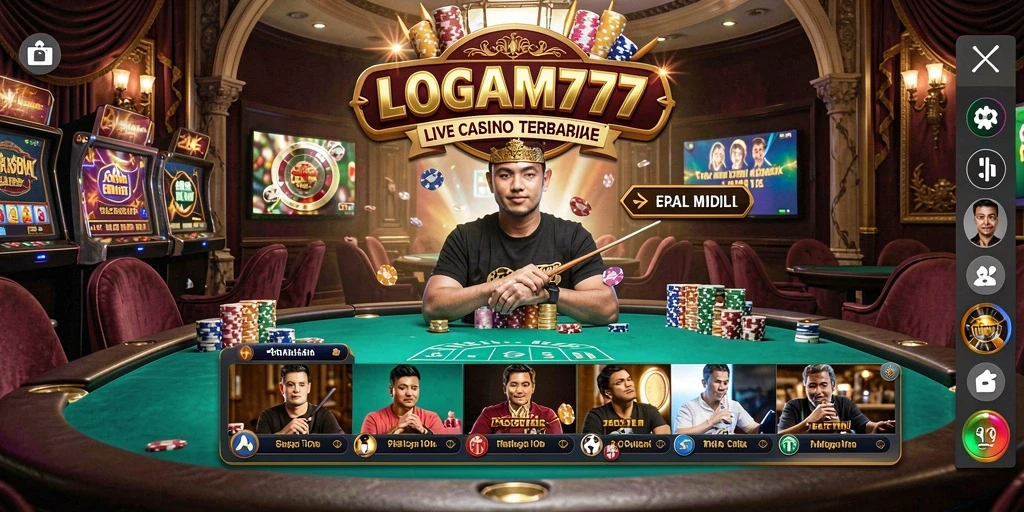 Tampilan gameplay Live Casino LOGAM777 yang menarik dan interaktif.