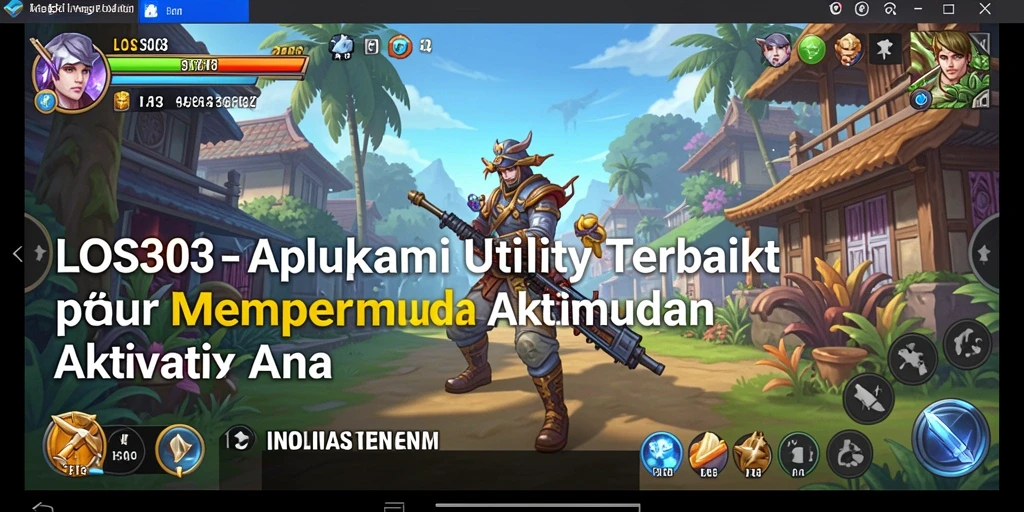 Tampilan interface utama LOS303 yang menampilkan berbagai fitur Utility.