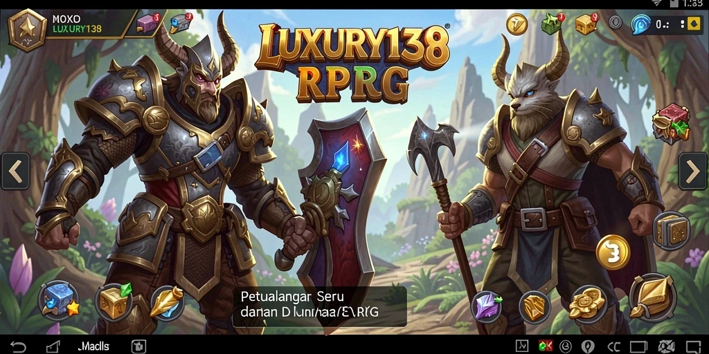 Screenshot gameplay RPG LUXURY138 yang mendebarkan dan penuh aksi.