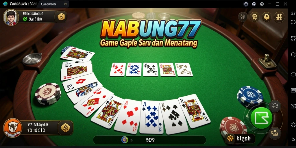 Gameplay seru Gaple di NABUNG77 dengan tampilan yang menarik.
