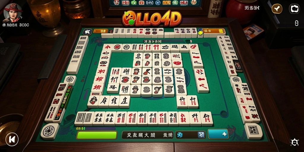 Screenshot gameplay OLLO4D menampilkan aksi Mahjong yang mendebarkan.