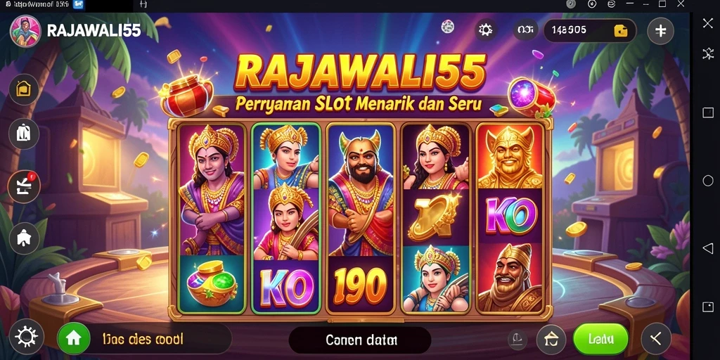 Gameplay seru dari RAJAWALI55 dengan tema slot yang menarik.