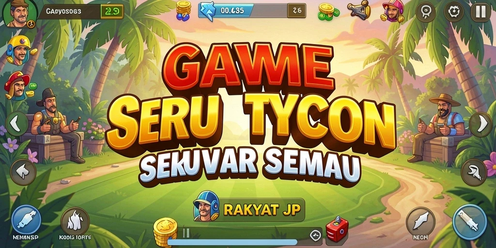 Tampilan gameplay RAKYATJP dengan elemen Tycoon yang menarik.