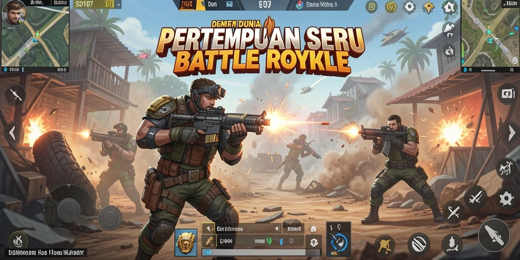 Tangkapan layar gameplay SD107 menampilkan aksi pertempuran yang intens.