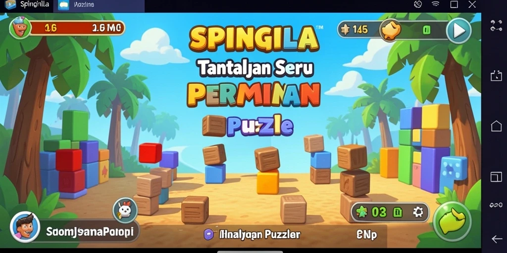 Tampilan menarik dari gameplay SPINGILA yang menantang.