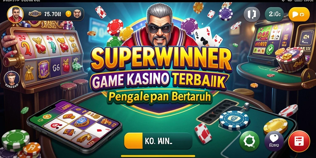 Screenshot gameplay SUPERWINNER yang menunjukkan keseruan permainan Kasino.